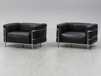 Le Corbusier LC3 chair Free low-poly 3D model