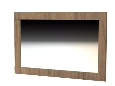 Mirror with Dark Frame Acacia 3D model