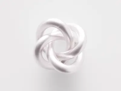 Super Torus Knot Sculpture Low-poly 3D model