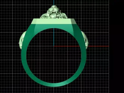 Luxury 5 piece lion men ring 3D print model