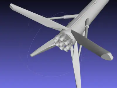 Space-X Falcon 9 Landed Stage Printable Miniature 3D print model