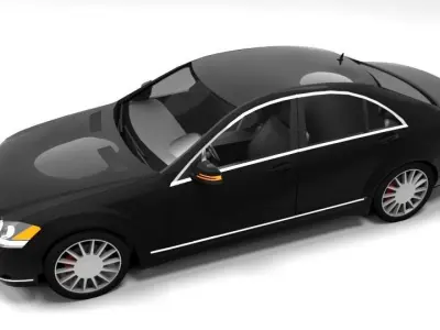 MERCEDES S CLASS 2010 LOWPOLY Low-poly 3D model