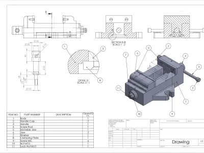 Machine Vice 3D model