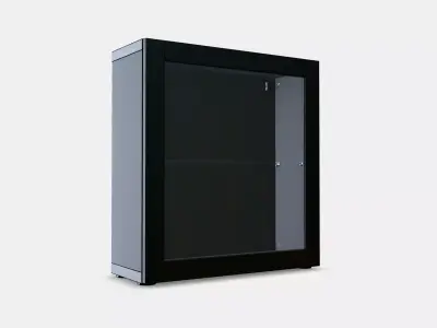 BESTA Shelf unit with glass door 22 Low-poly 3D model