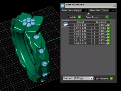 Gold Flower Ring 3D print model