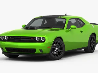 Dodge Challenger RT Shaker 2015 detailed interior 3D model