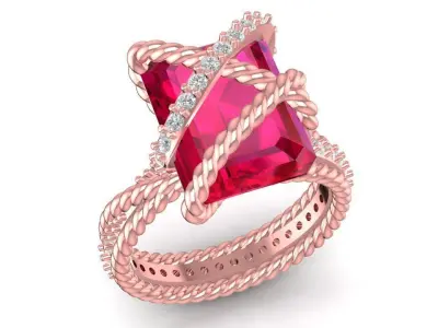 LUXURY DIAMOND RING 3078 3D print model