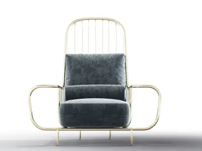 Bessa LIBERTY High Back Luxury Armchair 3D model