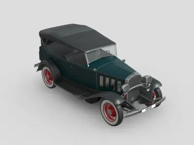 Chevrolet Confederate 1932 Low-poly 3D model