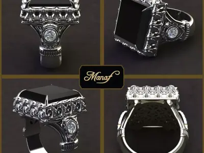 Mens ring STL 3D print model