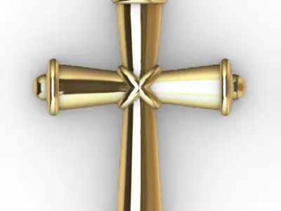 CROSS PENDANT 4 PCS 3D print model