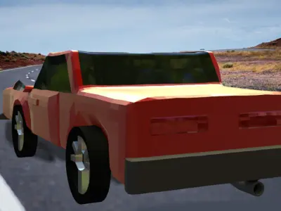 Low Poly Default Car Low-poly 3D model