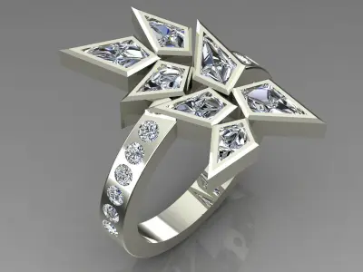 Diamond Ring 3D print model 46