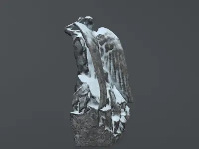 woman statue 1  Low-poly 3D model