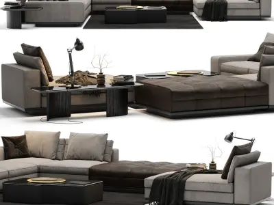 Lawrence Sofa Set 3D model