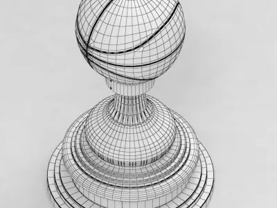 NABC NCAA National Basketball Championship Trophy 3D model