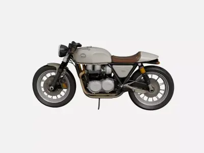 Cafe Racer Motorcycle 3D Model Vintage Frame Custom Bike 3D model
