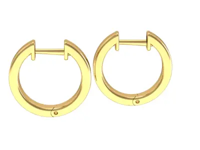 earrings hoop simple 3D print model