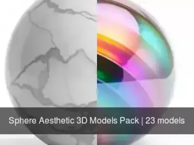 Sphere Aesthetic 3D Models Pack Texture