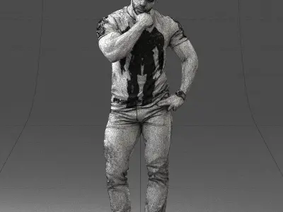 Man in pose 0117 3D model