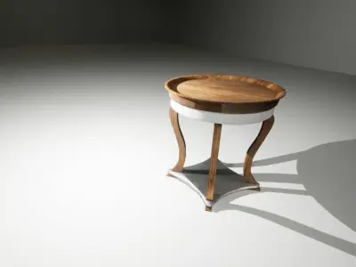 Round end table 3D model 3D model