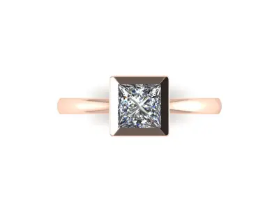 Solitiare Women Diamond Fashion Ring R5 3D print model