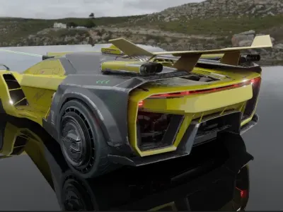 Neo-Rogue Viper-Cyberpunk Supercar 3D Model SCI FI 3D model