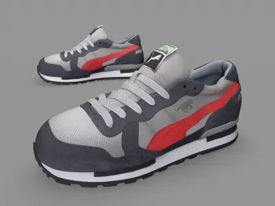 sneaker shoes Low-poly 3D model