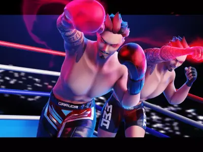 Low Poly Boxer - MMA Fighter - Sakti Low-poly 3D model