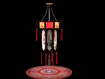 Chinese  palace lantern  3D model get