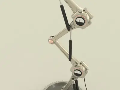 Industrial adjustable desk lamp 3D model