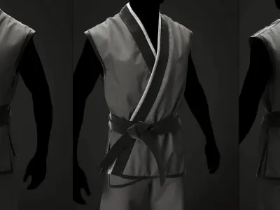 KARATEGI karate uniform 3D model