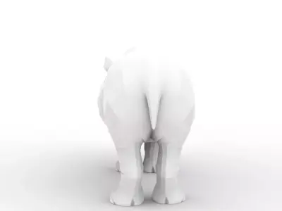 Low-Poly Rhino 3D Printable 3D print model