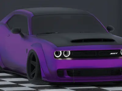 dodge and garage 3D model