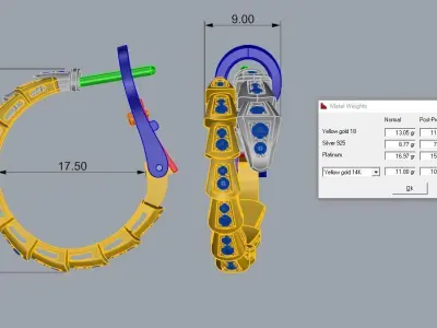 Bvlgari Snake Serpenti Earrings 3D print model
