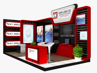 Booth Exhibition Stand a493b 3D model