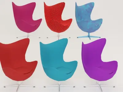 Egg Chair Low-poly 3D model