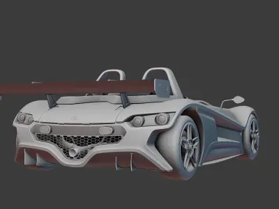 VUHL 05RR - Spor Car Low-poly 3D model