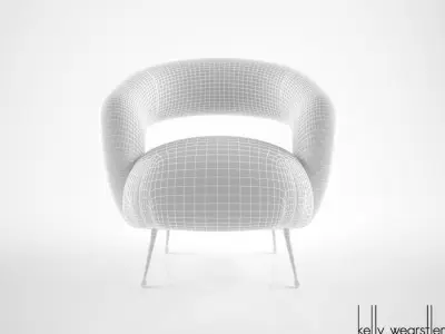 Kelly Wearstler Laurel Lounge Chair 3D model