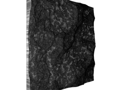 24-RockPanel piece of rock on wall 3D model