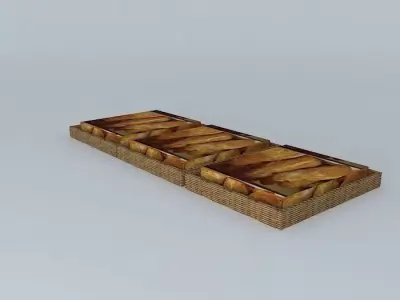 DC wooden plank Free 3D model