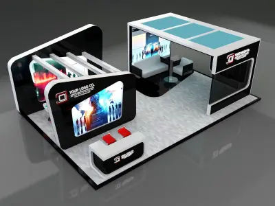 Booth Exhibition Stand a649a  3D model
