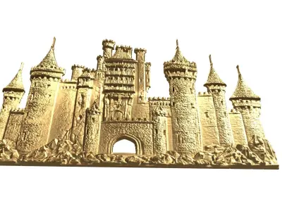 Futuristic Cityscape Relief Wall Panel -Unique 3D Printable   3D print model