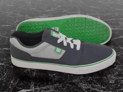 DC TONIK 3D SHOES - NAVY BLUE SNEAKERS Low-poly 3D model
