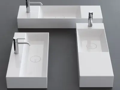 Alice Ceramica Spy Washbasin Set 2 Low-poly 3D model