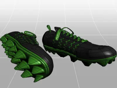Football cartoon shoes  3D model