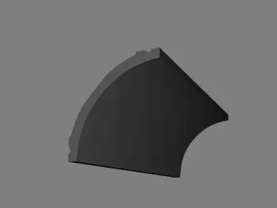 Cornice Moulding Low-poly 3D model 2
