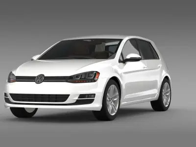 Volkswagen Golf TSI 5d 2015 3D model
