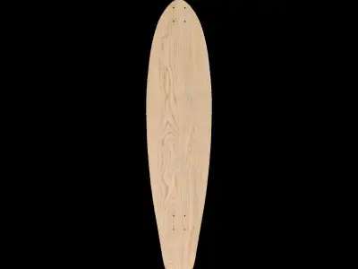 Longboard skateboard shape skateboard  3D model