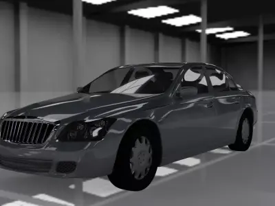 Mercedes Maybach 57 2007 Low-poly 3D model